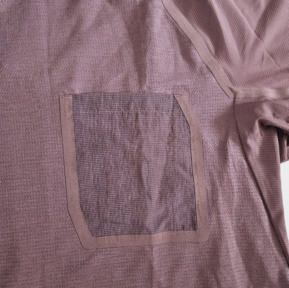 Lululemon Ventilated Hiking Short Sleeve Shirt DKOX Dark Oxide Brown Men’s M - Picture 2 of 6